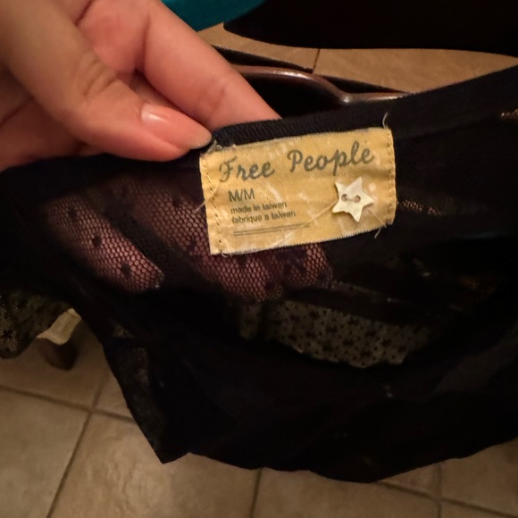 Free People Black Mesh Shirt - Picture 4 of 5